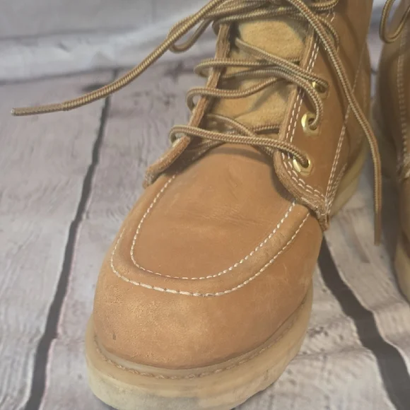 Brazos Work Force Men's Brown Leather Boots Sz 7.5 - Picture 8 of 13